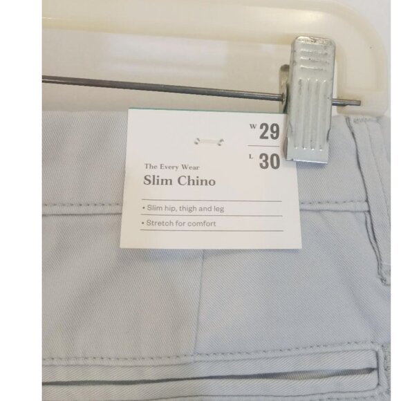 Goodfellow And Co Slim Pants Mens 29x30 Gray Straight Chino Quick Dry Stain New - Picture 7 of 9
